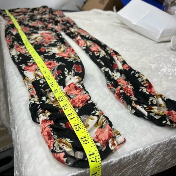FLORAL AMERICAN DREAM" SLTRAPLESS JUMPSUIT xs w/pockets one piece - Image 8