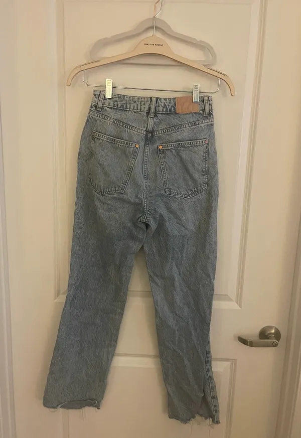 Zara High Rise Wide Leg Denim Jeans - Image 5