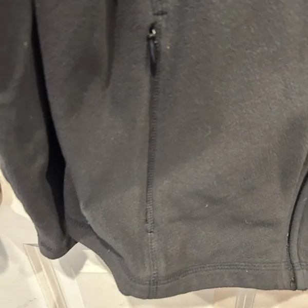 LL Bean Womens Black Full Zip Fleece Jacket Mock Neck Pockets Sz Medium Gorpcore - Image 4