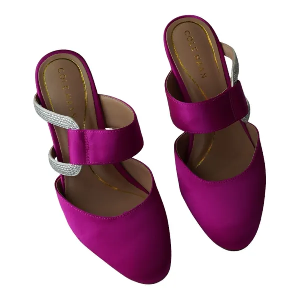 NWOB Cole Haan Gabbie Jewel‎ Mule fuchsia Pink 6B - Image 2