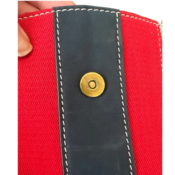 Tory Burch Maritime Stripe Crossbody Canvas Red‎ Ivory Nautical - Image 15