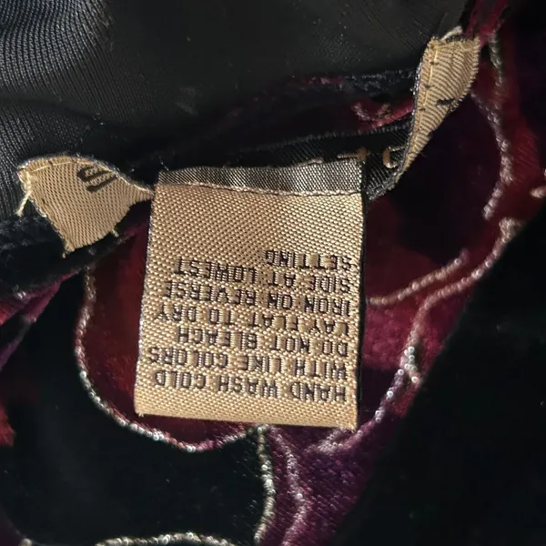 Notations Vintage‎ Velvet Top Black L - Image 9