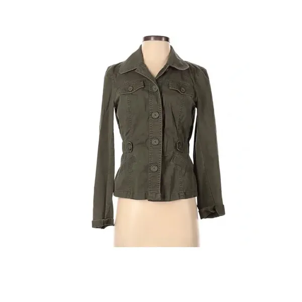 Loft Ann Taylor Jacket Women’s Military Green M - Image 3