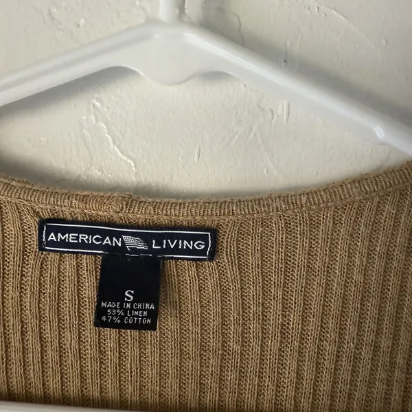 American Living Y2k Sweater‎ Small Ruffle Trim Ribbed Knit Cardigan Top Coquette - Image 8