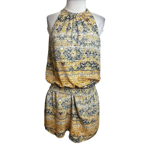 Ramy Brook Paris smocked waist boho printed mini dress Sz‎ XS - Image 3