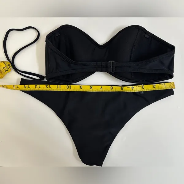 Body Glove Smoothies Convertible Bandeau Bikini Set - Black - S - Image 14