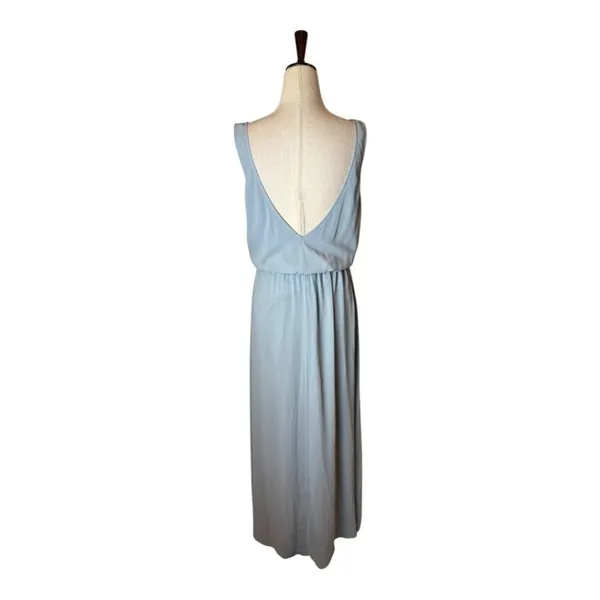 Show Me Your MuMu Dress‎ Women Medium Steel Blue Chiffon Kendall Side Slit Maxi - Image 4