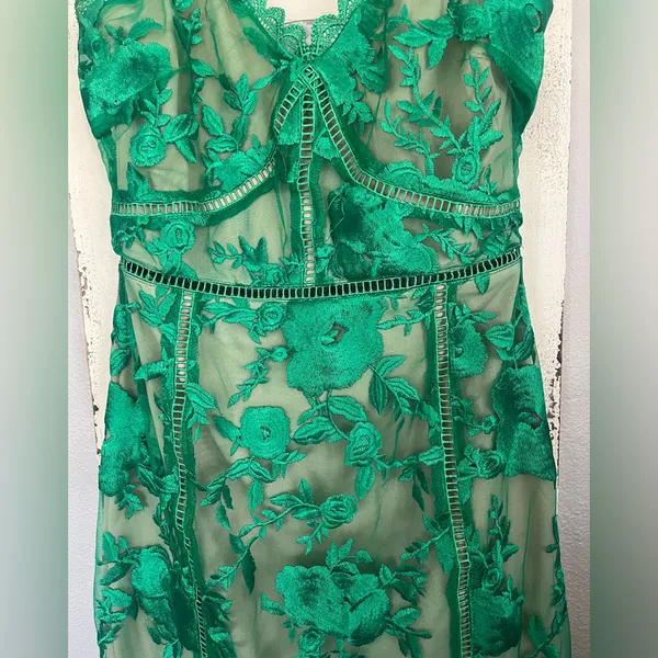Lulus Deeply Cherish Green Lace Dress sz XS - Image 6
