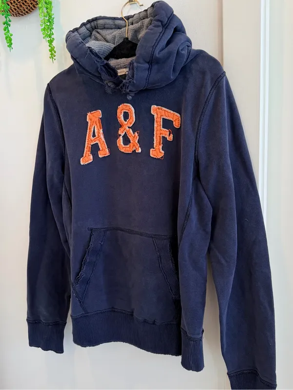 Abercrombie & Fitch Y2K Vintage Distressed Muscle Fit Hoodie Size Large - Image 2
