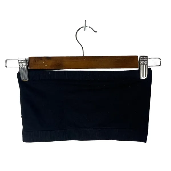 Boutique Black & Gold Rhinestone Strapless Seamless‎ Bandeau S - Image 2