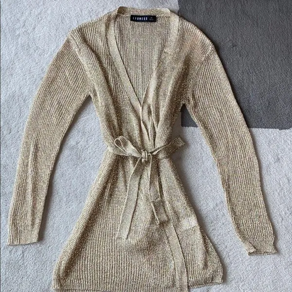 Lioness Gold Wrap Dress - Image 5