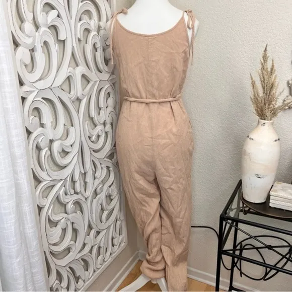 WAYF Spector Tie Strap Crinkle Jumpsuit‎ Size M - Image 7