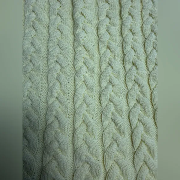 Zara Vest Cable Knit Yellow Fisherman Sweater Vest Tank Top Fall Chunky‎ Preppy - Image 4