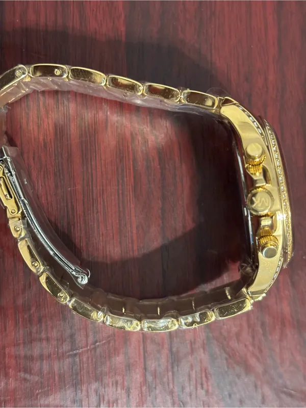 NWOT Michael Kors Gold and White Crystal-Accent Watch, MK6762-Needs Battery - Image 3