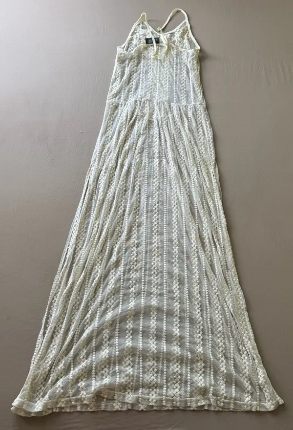 ASTR Vintage Aster Lace Crochet Sheer Maxi Dress - Image 4