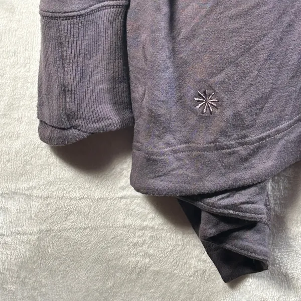 Athleta Womens‎ Purple Gray Open Front Drape Cardigan Long Sleeve Pockets - Image 4
