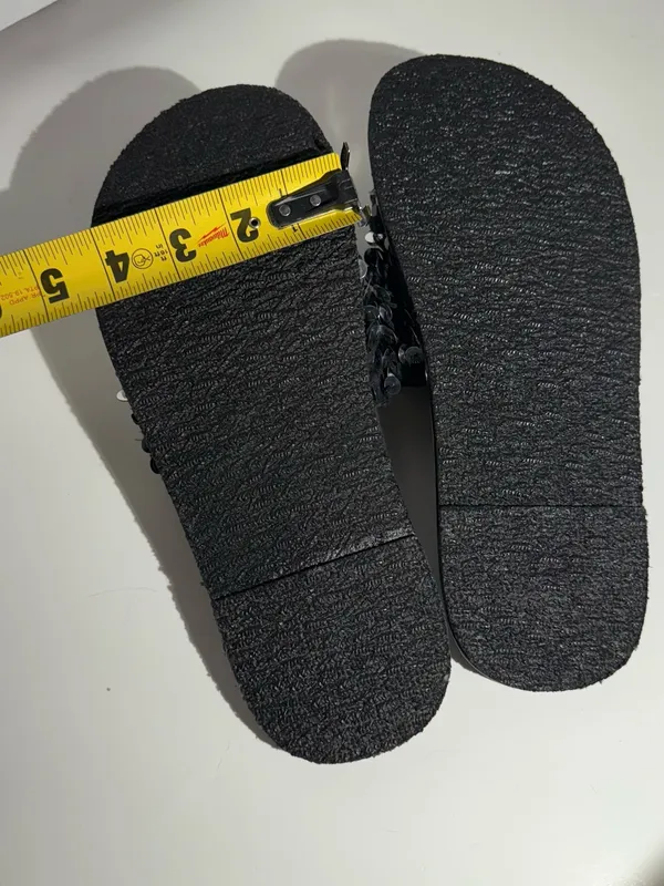 NWOT Free People Black Sequin Slide Sandals - Image 8