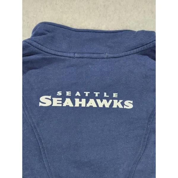 Women WEAR Erin Andrews Seattle Seahawks Yarn Dye Stripe Full-Zip Jacket Plus 3X - Image 12