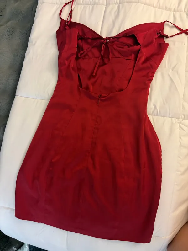 Oh Polly Mini Dress Bodycon Red - Image 2