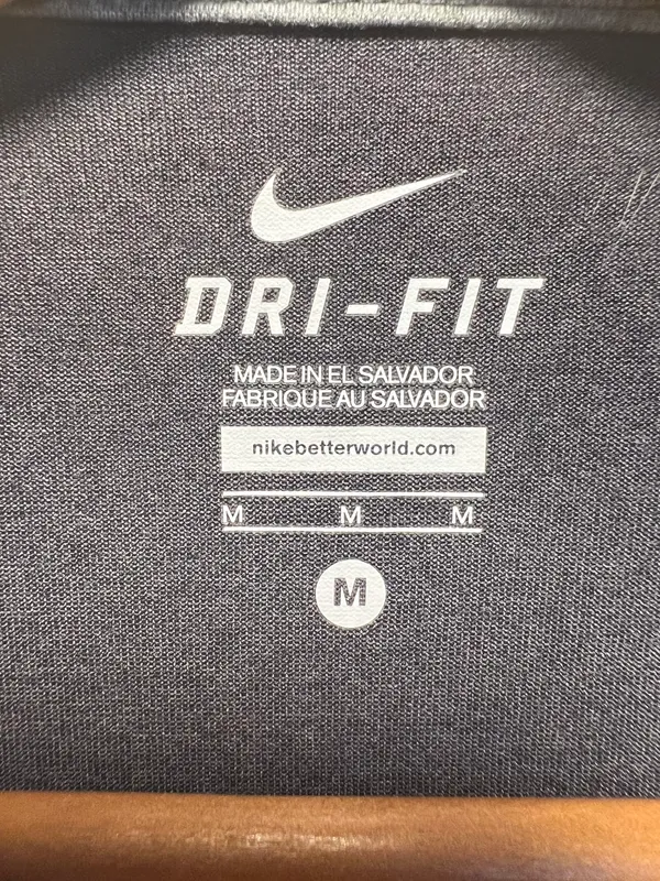 Nike Dri-Fit Silver Gray Short Sleeve Top - Image 4