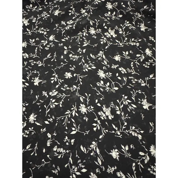 T Tahari Black Floral Smocked‎ Mock Neck Blouse – Size Small – NWOT - Image 4