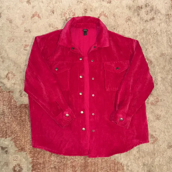 Wild Fable Pink Corduroy Shacket Shirt Jacket - Image 5