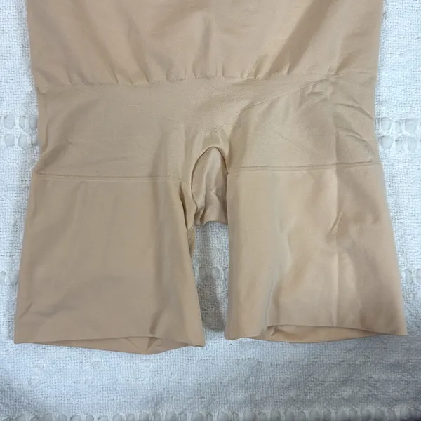 SPANX High-Waisted‎ Shapewear Shorts in Nude - Image 2