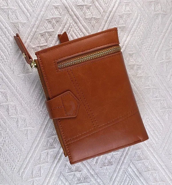 Wallet for Women,Trifold Snap Closure Wallet,Credit Card Holder Coin Purse - Image 2