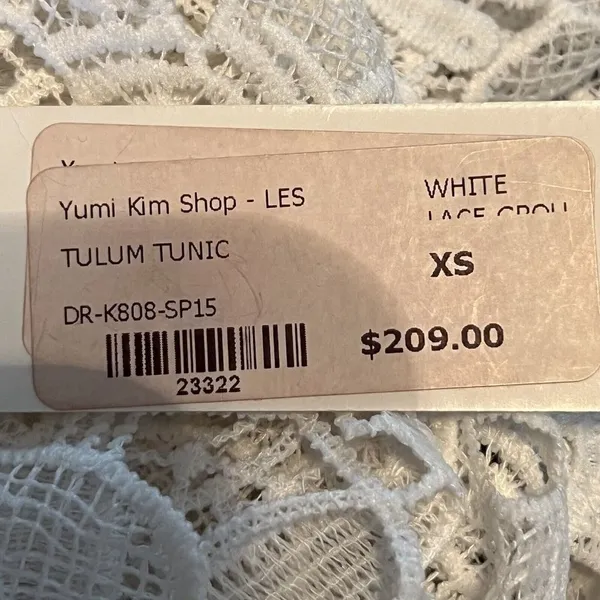 Yumi Kim White Sheer Lace Tulum Tunic Swim Cover Up Batwing Women‎ Size XS New - Image 7