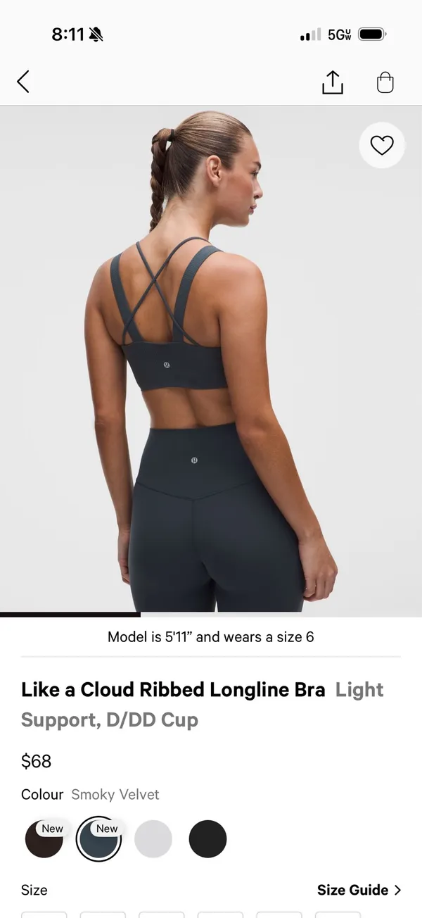 New lululemon like a cloud ribbed support bra - Image 10
