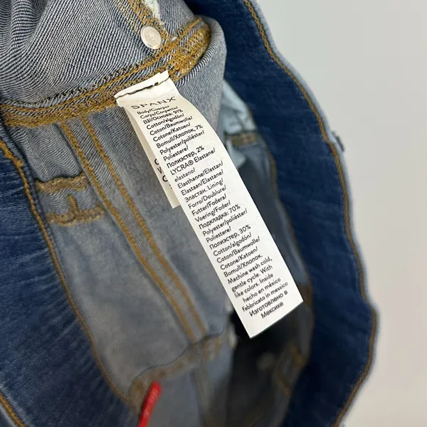 SPANX Straight Leg Ankle Jeans Wash Vintage Indigo Size Large - Image 8