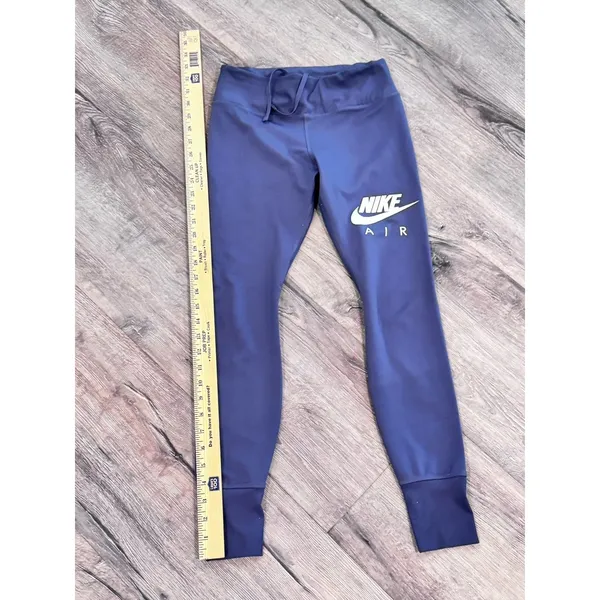 Nike Air Dri-Fit Leggings Women's Size small Blue Zipper Pocket‎ Full Length - Image 2