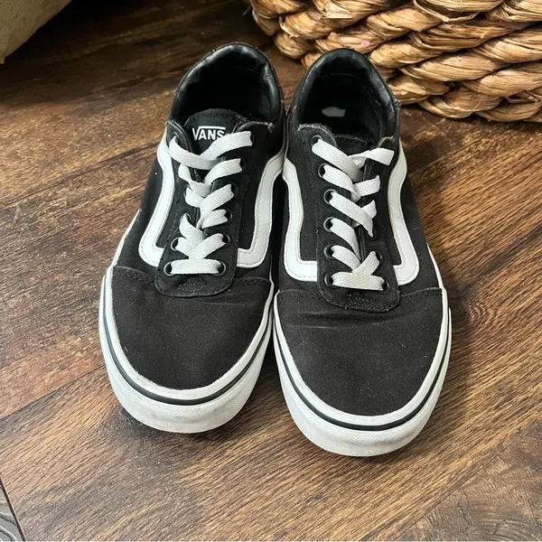 Vans Ward Black White Skate Shoes Canvas Sneakers - Women's 7 - Image 2