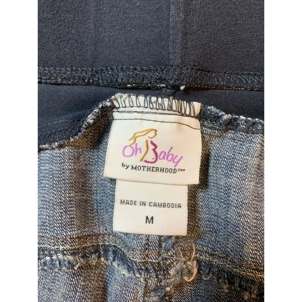 Oh Baby Motherhood‎ Maternity Denim Crop Jeans Medium Basic Everyday Minimalist - Image 3