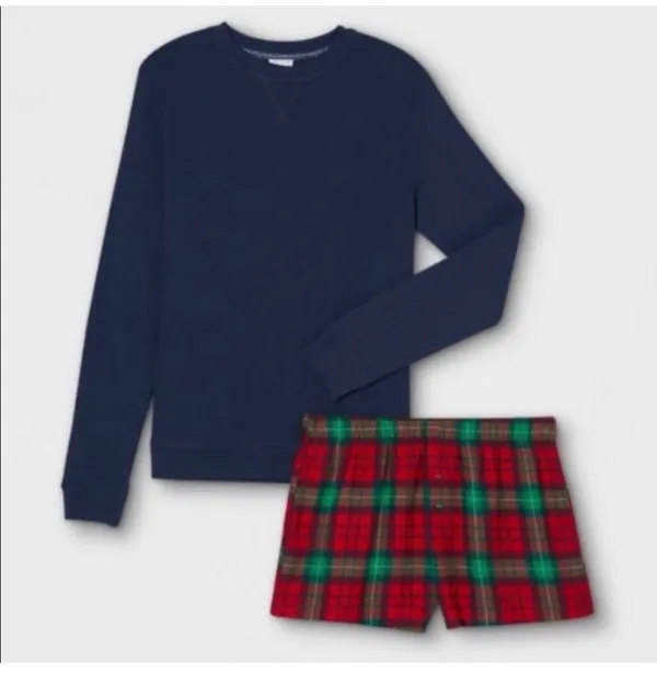 wondershop women's plaid 3pc backpack and pajama set - Image 3