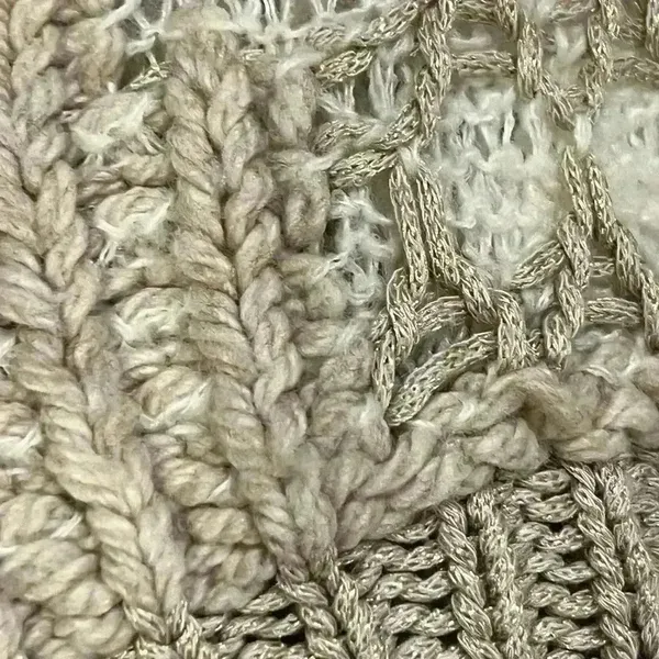 BKE Cream Tan Open Knit Wool Blend Pullover Sweater Womens Size XL - Image 5