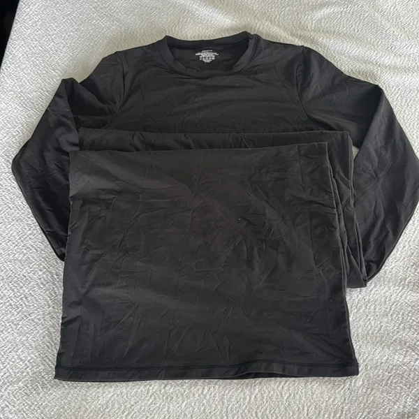 SKIMS Fits Everybody crew Neck long sleeve Dress, BLACK, Size Medium, $88 - Image 7