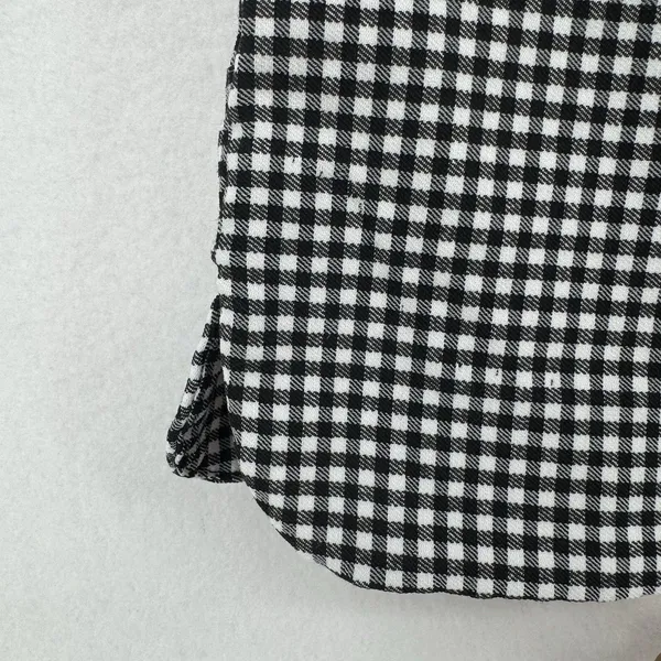 Autres Filles Houndstooth Pants Women M Black White Cropped Flare Stretch - Image 5