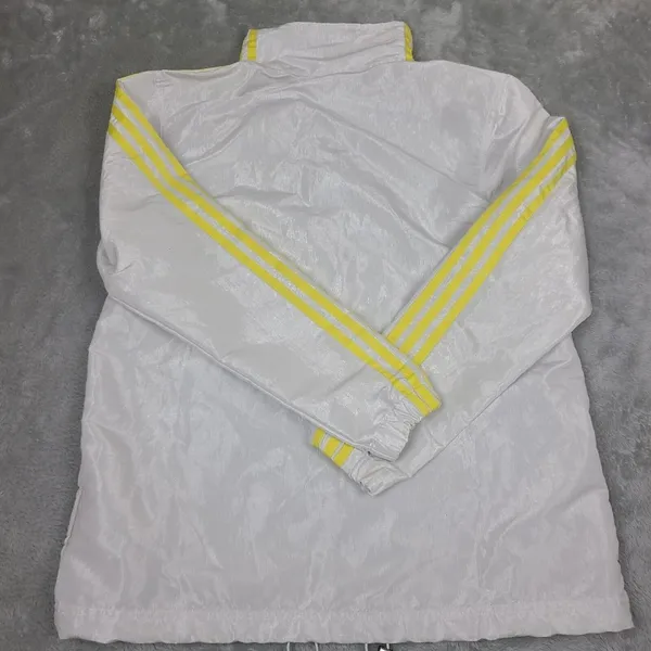 Adidas Womens‎ yellow white full zip jacket 3 stripes size X-Small - Image 9