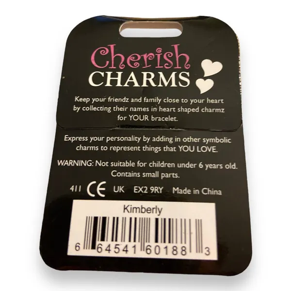 Cherish Charms KIMBERLY‎ Name Bracelet Charm NEW NWT Silver Tone Silvertone - Image 2