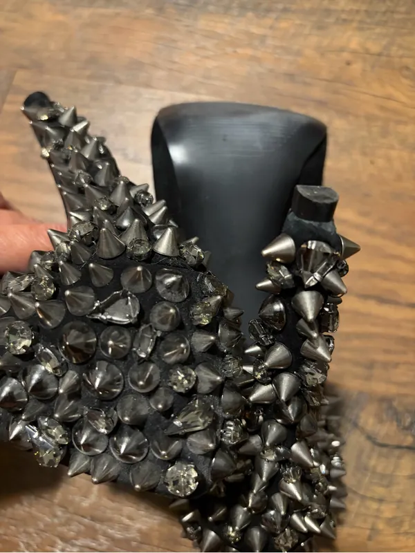 Sam Edelman Lorissa Black Spike Studded High Heel Pumps - Image 6