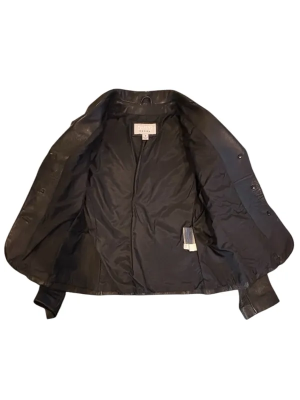 Wilsons Leather Maxima Black Genuine Leather Blazer Jacket Size Small - Image 3