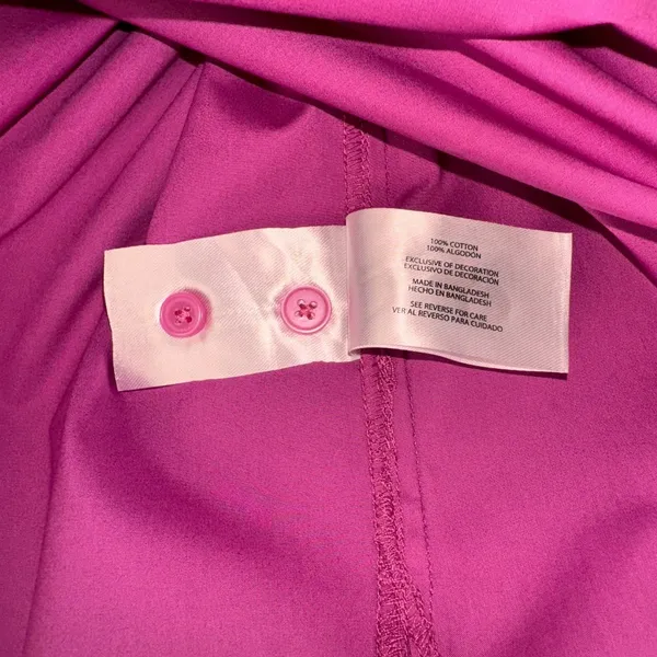 Banana Republic Blouse SZ XXL Oversized Long Sleeve Button Up Fucsia - Image 7