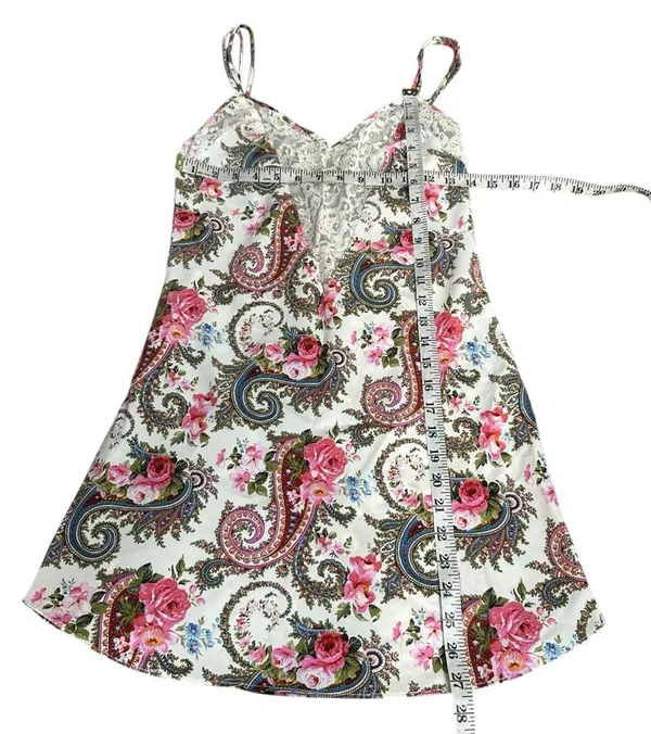 Victoria's Secret Gold Label Vintage Floral Paisley Slip Dress Size Small - Image 7