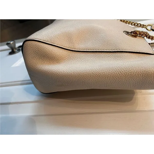 Coach TURNLOCK CHAIN TOTE 27 CHALK white or Pebble Leather Shoulder Bab - Image 6