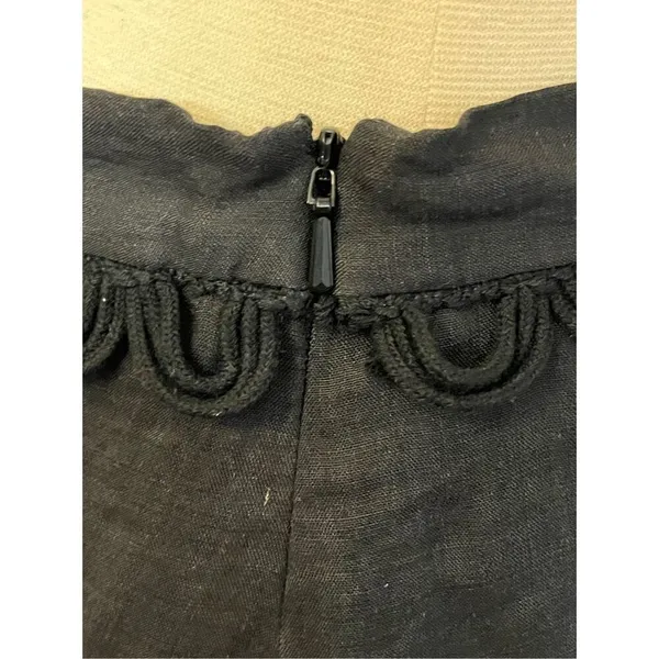 Stevie May Black Cotton Tiered Midi Skirt Crochet S NEW - Image 2