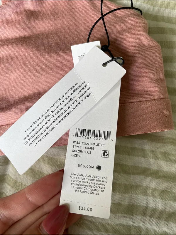 New UGG Gwendolynn Bralette Size Small Sand Unlined Scoop Neck - Image 4