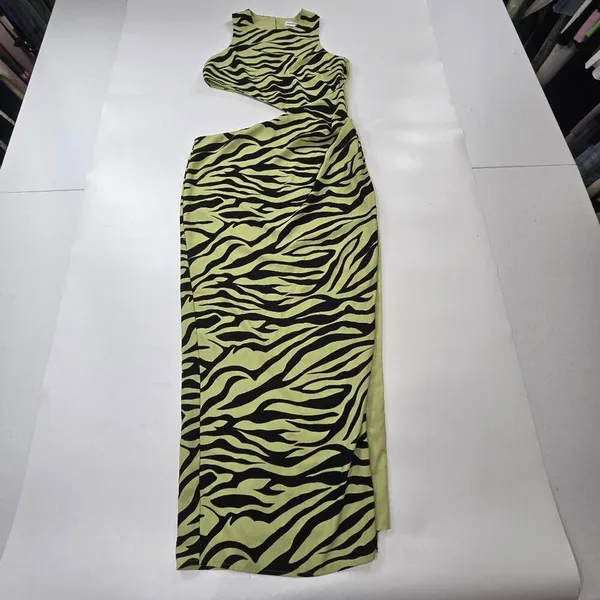 Superdown Ivana Cut Out Maxi in Green Zebra Medium - Image 2