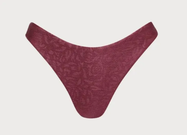 Berlook Burgundy Jacquard Underwire Bikini Top and bottom 57 - Image 10