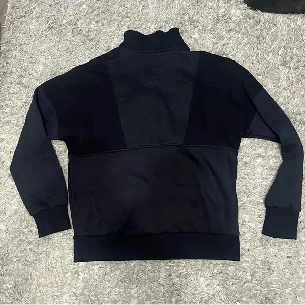 Amazon YKR Black Oversized Sweatshirt Half Zip Hoodie Fleece Pullover | Size S - Image 4
